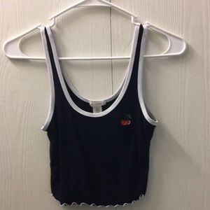 Basic blue crop top